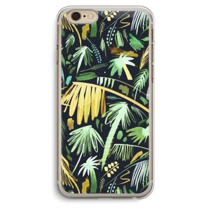 Tropical Palms Dark: iPhone 6 Plus / 6S Plus Transparant Hoesje