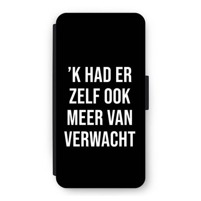 Meer verwacht - Zwart: iPhone 12 Flip Hoesje