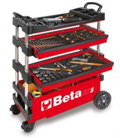 Beta C27S - Rood Inklapbare Mobiele gereedschapswagen | 2 laden - 027000203