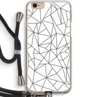 Geometrische lijnen zwart: iPhone 6 / 6S Transparant Hoesje met koord