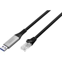 Digitus USB, USB 3.2 Gen 1 (USB 3.0) Adapterkabel [1x USB, USB 3.2 Gen 1 (USB 3.0) - 1x RJ45, RJ45-stekker] AK-300600-020-S 2 m Folie afscherming, Afscherming