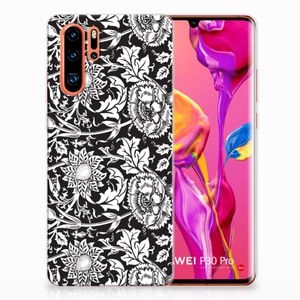 Huawei P30 Pro TPU Case Black Flowers