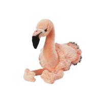 Nature Planet pluche knuffeldier Flamingo - Roze - 30 cm - Tropische vogels knuffels