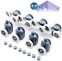 Prestara 23mm Douchecabine Wielenset - Douchewielen voor Schuifdeur - 8 Stuks (4 Boven, 4 Onder)