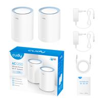 Cudy M1200 2-PACK mesh-wifi-systeem Dual-band (2.4 GHz / 5 GHz) Wi-Fi 5 (802.11ac) Wit 1 Intern - thumbnail