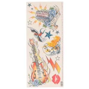 Carnaval verkleed nep tattoo set - rockster thema - volwassenen