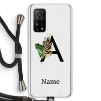 Charcoal Flora: Xiaomi Mi 10T 5G Transparant Hoesje met koord