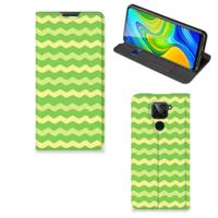 Xiaomi Redmi Note 9 | Hoesje met Magneet | Waves Green