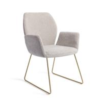 Jesper Home Eetkamerstoel 'Misaki' Slide Gold, kleur Pretty Plaster