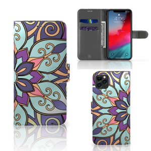 Apple iPhone 11 Pro Max Hoesje Purple Flower