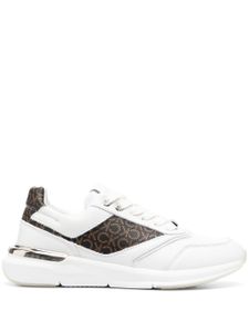 Calvin Klein logo print low-top sneakers - Blanc