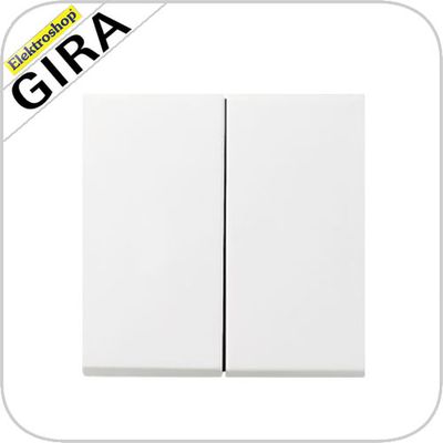 Gira F100 drukvlak serieschakelaar zuiverwit glanzend
