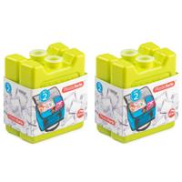 Plasticforte kleine koelelementen - 8x stuks - 100 grams - 7 x 8 cm - groen - plastic