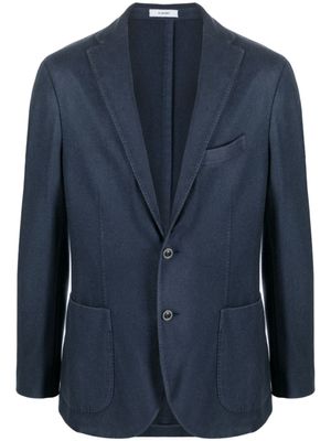 Boglioli blazer en cachemire à simple boutonnage - Bleu