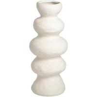 Vaas Bobbie - off-white - 38xØ16,3 cm - Leen Bakker Vaas Bobbie - off-white - 38xØ16,3 cm - Leen Bakker