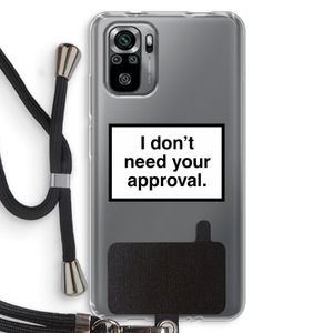 Don't need approval: Xiaomi Redmi Note 10S Transparant Hoesje met koord