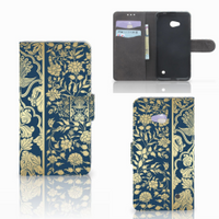 Microsoft Lumia 640 Hoesje Beige Flowers - thumbnail