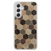 Samsung Galaxy A54 hybride hoesje - Kubus groen bruin