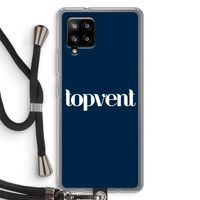 Topvent Navy: Samsung Galaxy A42 5G Transparant Hoesje met koord