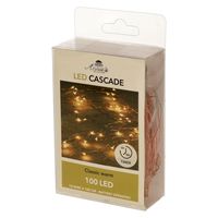 Cascade draadverlichting lichtsnoer met 100 lampjes classic warm wit op batterijen - thumbnail
