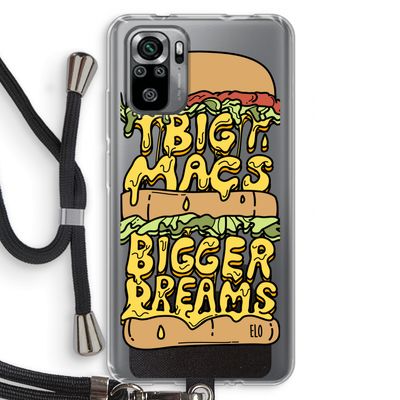 Big Macs Bigger Dreams: Xiaomi Redmi Note 10S Transparant Hoesje met koord