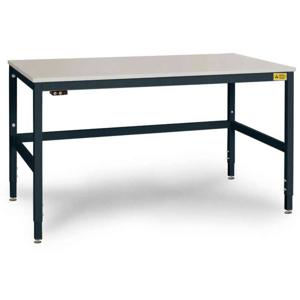 Manuflex LC3118.7016 ESD ESD-werktafel CANTOLAB speciale met melamine schijf, bxdxh = 2000 x 800 x 752-952 mm Antraciet