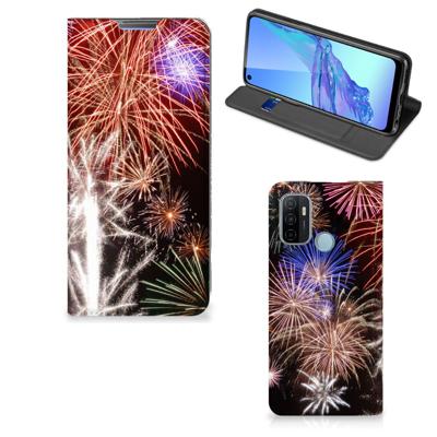 OPPO A53 | A53s Hippe | Standcase | Vuurwerk