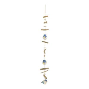 Blauwe Houten Vogel Decoratiehanger van Sarana, 200 gram