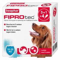 Beaphar Fiprotec Spot-On voor honden van 10 tot 20 kg 12 pipetten - thumbnail