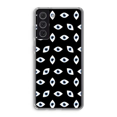 Eyes pattern: Samsung Galaxy S21 FE Transparant Hoesje