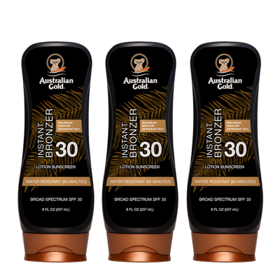 Australian Gold SPF30 Lotion met Bronzer 3x237ml