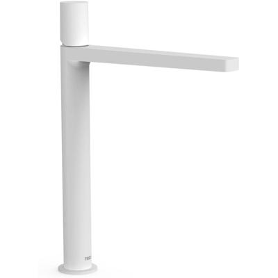 Wastafelkraan Tres Project | Opbouw | Mengkraan | Hoog model | 1-knop | Rond | Wit mat