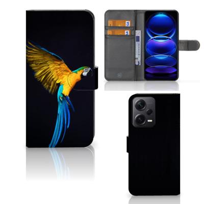 Xiaomi Poco X5 Pro | Note 12 Pro 5G | Telefoonhoesje | Met pasjeshouder | Papegaai