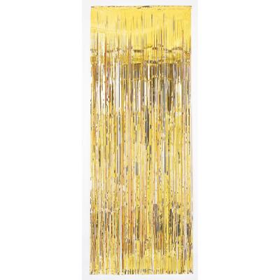 Folie Deurgordijn - 2x - 243 x 91 cm - goud - glitter gordijn - decoratie