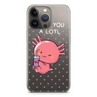 Love You A Lotl: iPhone 13 Pro Transparant Hoesje