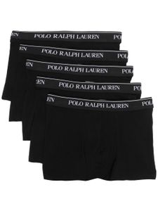 Polo Ralph Lauren lot de cinq boxers à taille à logo - Noir