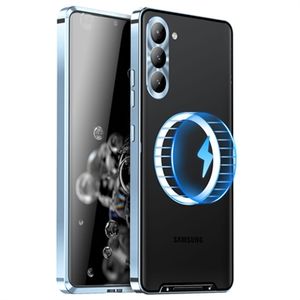 Gegalvaniseerd Magnetisch Samsung Galaxy S23 5G Hybride Hoesje - Blauw