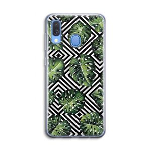 Geometrische jungle: Samsung Galaxy A40 Transparant Hoesje