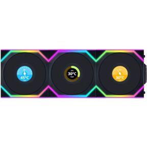 Lian Li UNI FAN SL Wireless LCD Reverse Blade 120mm 3-Pack Black