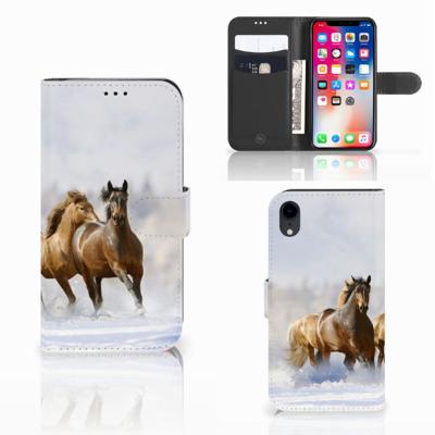 Apple iPhone Xr | Telefoonhoesje | Met pasjeshouder | Paarden