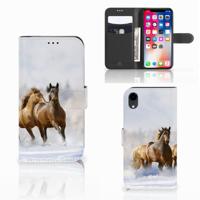 Apple iPhone Xr | Telefoonhoesje | Met pasjeshouder | Paarden