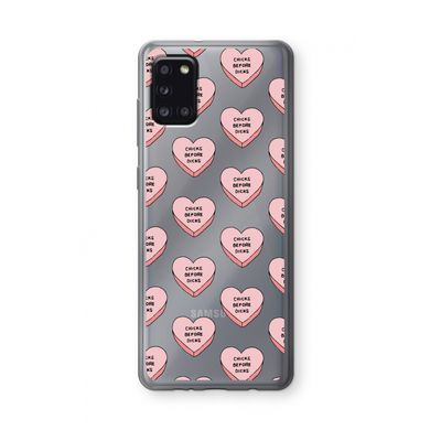 Chicks before dicks: Samsung Galaxy A31 Transparant Hoesje