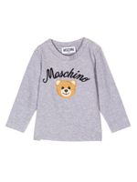 Moschino Kids sweat Leo Teddy à épaule boutonnée - Gris