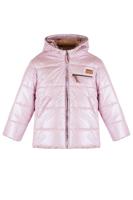NoNo winter winterjas meisjes - roze - Bubble - dubbele capuchon, middellang