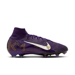 Nike Zoom Mercurial Superfly 10 Mbappé Elite Gras Voetbalschoenen (FG) Paars Goud Wit