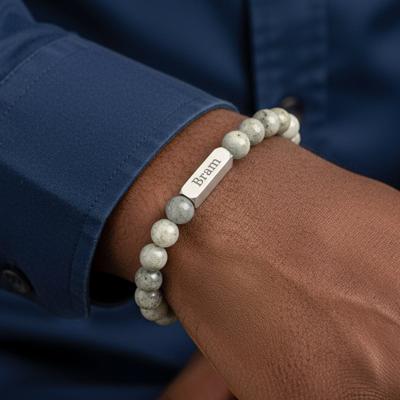 Labradorite armband graveren - S - 8mm