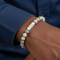 Labradorite armband graveren - M - 8mm