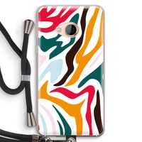 Colored Zebra: HTC U Play Transparant Hoesje met koord