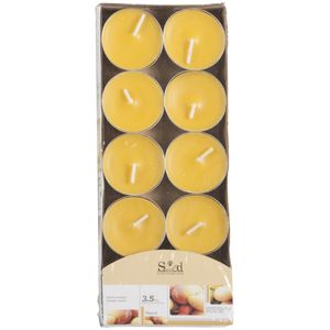 10x Geurtheelichtjes mango/geel 3,5 branduren
