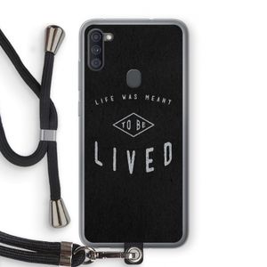 To be lived: Samsung Galaxy A11 Transparant Hoesje met koord